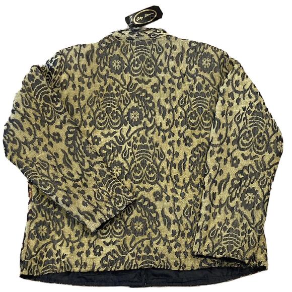 Womens Blazer Large Floral Embroidered Tapestry Jacket Holiday Cottagecore Boho - Picture 4 of 7